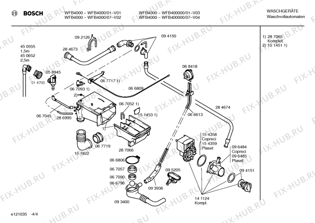 Взрыв-схема стиральной машины Bosch WFB400000 - Схема узла 04