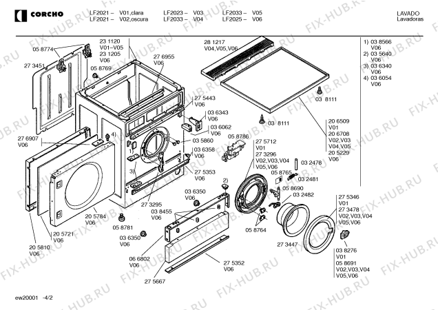 Схема №1 LF2023 с изображением Декоративная планка для стиралки Bosch 00231735