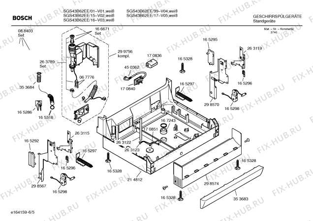 Схема №1 SGS43B62EE с изображением Панель управления для посудомоечной машины Bosch 00434947