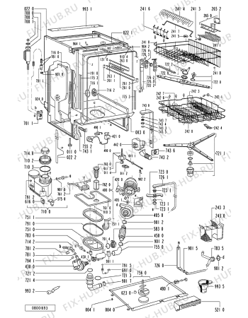 Схема №1 GSI 4743/5CTW-WS с изображением Обшивка для посудомойки Whirlpool 481245370772