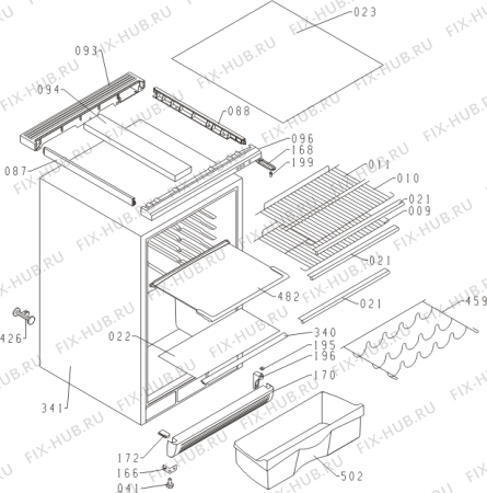 Схема №1 R6092ARD (376816, HS1666) с изображением Крышечка для холодильной камеры Gorenje 448333