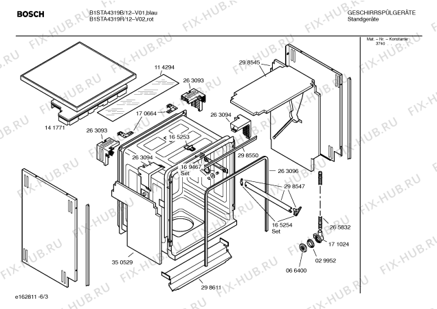 Взрыв-схема посудомоечной машины Bosch B1STA4319R - Схема узла 03