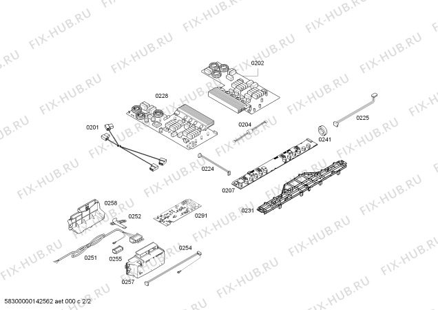 Схема №1 NIB801T14E с изображением Стеклокерамика для электропечи Bosch 00681894