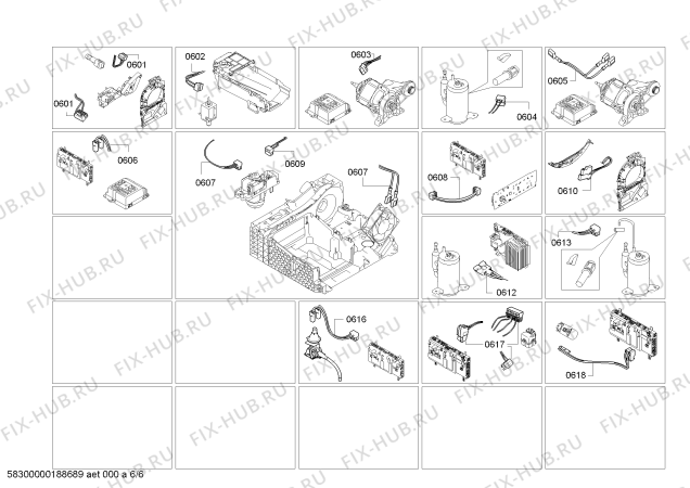 Схема №1 WT48Y773FG iQ800 SelfCleaning Condenser ecoStar с изображением Силовой модуль запрограммированный для сушилки Siemens 00636680