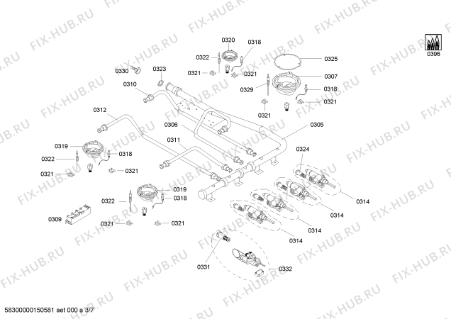 Схема №2 4CGX340N с изображением Противень для плиты (духовки) Bosch 00432418