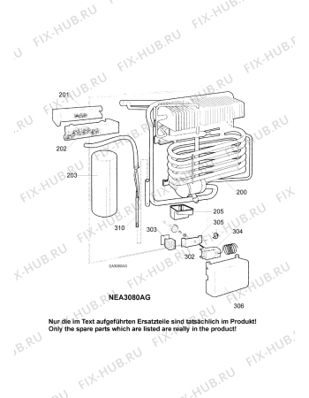 Взрыв-схема холодильника Electrolux EA0300C - Схема узла Cooling generator