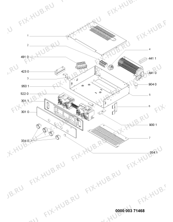 Схема №1 AKR 191/IX/03 с изображением Переключатель для плиты (духовки) Whirlpool 480123100321