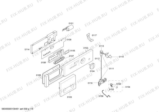 Схема №1 WVTI2842 с изображением Панель управления для стиралки Bosch 00669149