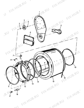 Взрыв-схема комплектующей Castor C500CD - Схема узла Drum