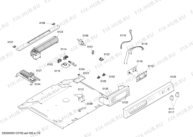 Схема №2 EB291131 с изображением Шина для духового шкафа Bosch 00142066