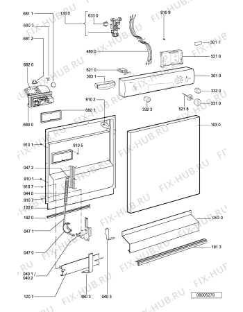 Схема №1 LPA 50 с изображением Обшивка для посудомоечной машины Whirlpool 481245372359