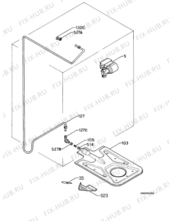 Взрыв-схема плиты (духовки) Electrolux EOG621W - Схема узла Functional parts 267