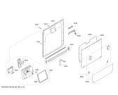 Схема №1 SMV40T10GB с изображением Передняя панель для электропосудомоечной машины Bosch 00709269