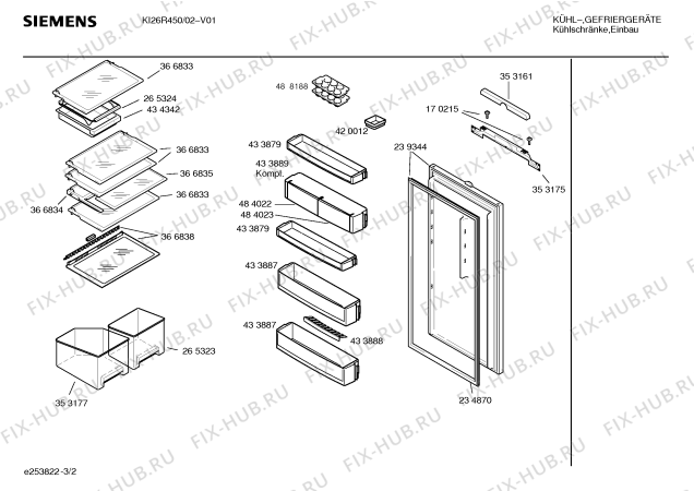 Схема №1 KI26R440GB с изображением Инструкция по эксплуатации для холодильной камеры Siemens 00581229