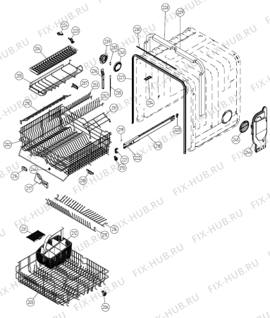 Взрыв-схема посудомоечной машины Gorenje EDFUD141 EU   -Titanium FI #edfud141 (900001259, DW20.3) - Схема узла 02