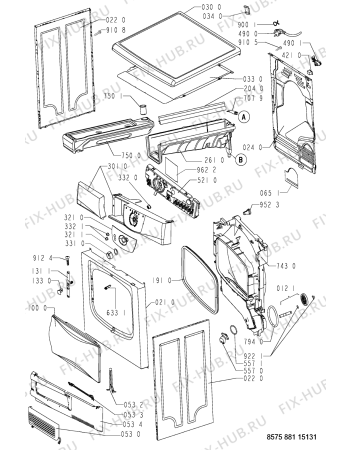 Схема №1 AWZ 8812/3 с изображением Декоративная панель для сушильной машины Whirlpool 481245214069