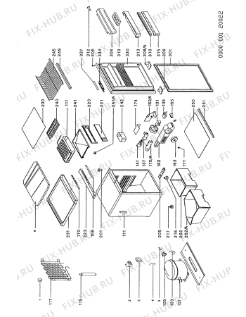 Схема №1 ARG 717PH с изображением Клавиша для холодильной камеры Whirlpool 481941028213