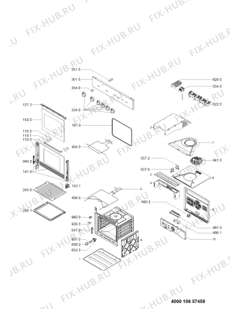 Схема №1 AKS 2000/IX с изображением Панель для духового шкафа Whirlpool 481010439445