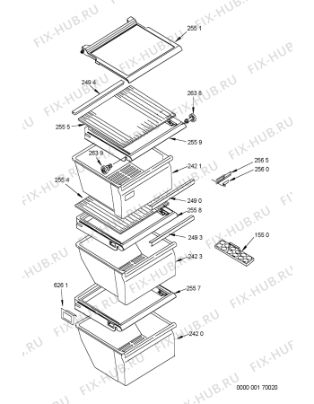 Схема №1 KSN 7070/A-IN с изображением Обшивка для холодильника Whirlpool 481246049572