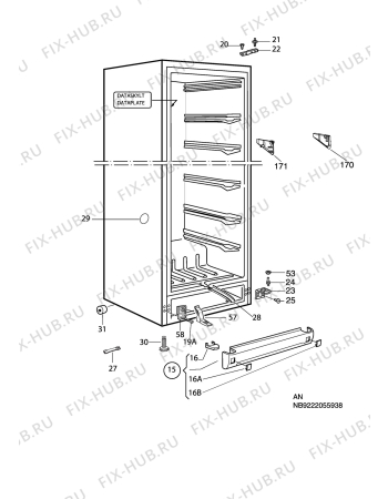 Взрыв-схема холодильника Privileg 620511_40049 - Схема узла C10 Cabinet