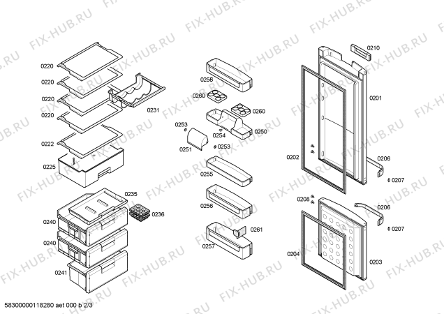 Схема №1 KGS39X60 с изображением Дверь для холодильника Bosch 00244457