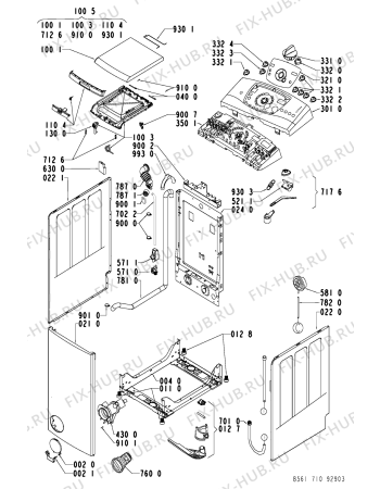 Схема №2 AWT 7125/S с изображением Декоративная панель для стиральной машины Whirlpool 481245212145
