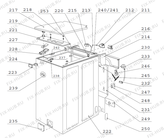 Взрыв-схема стиральной машины Gorenje Pesukarhu 2150 Ekolife W511A01A FI   -White 4_5 kg (900002947, W511A01A) - Схема узла 02