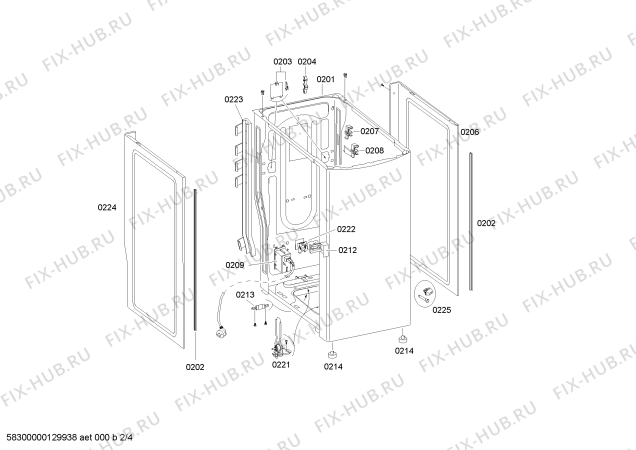Взрыв-схема стиральной машины Bosch WOR16122IT - Схема узла 02