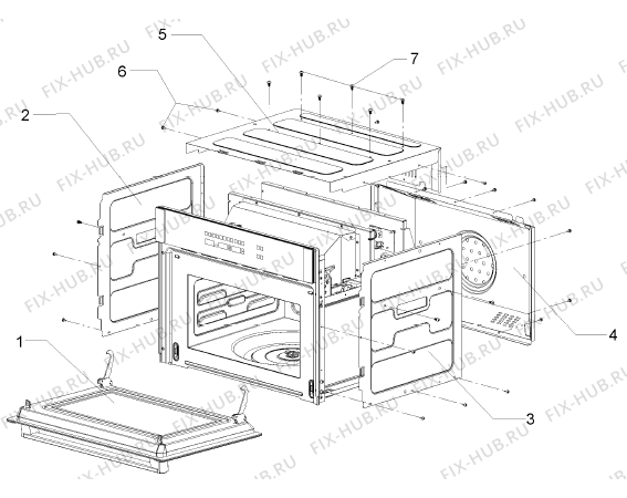 Взрыв-схема микроволновой печи Gorenje BOC5322AX (246143, BT32CF2) - Схема узла 10