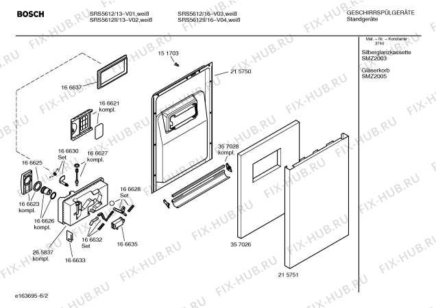 Схема №2 SRI4676 Silence comfort с изображением Инструкция по эксплуатации для посудомоечной машины Bosch 00583048