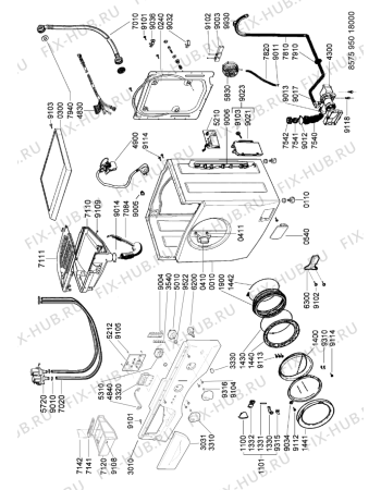 Схема №1 AWG 510I E-P с изображением Кнопка, ручка переключения для стиралки Whirlpool 480111101197