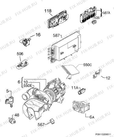 Взрыв-схема посудомоечной машины Dishlex And Dishlex DSF6206X - Схема узла Electrical equipment 268