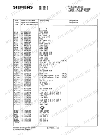 Схема №2 FM3889 с изображением Интегрированный контур для телевизора Siemens 00731719