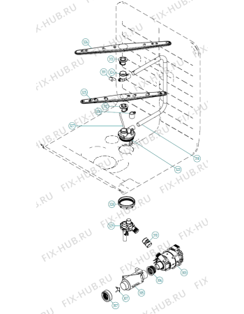 Взрыв-схема посудомоечной машины Asko D5122 XL SE   -vit (338457, DW70.1) - Схема узла 03