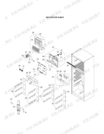 Схема №1 WTH5244 NFM с изображением Дверь для холодильной камеры Whirlpool 482000020164