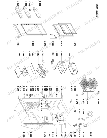 Схема №1 ART 489/7 с изображением Вноска для холодильной камеры Whirlpool 481010468708