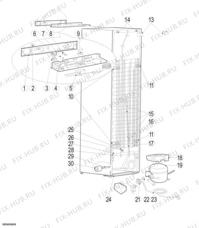 Взрыв-схема холодильника Electrolux ERB34098W - Схема узла Electrical equipment 268