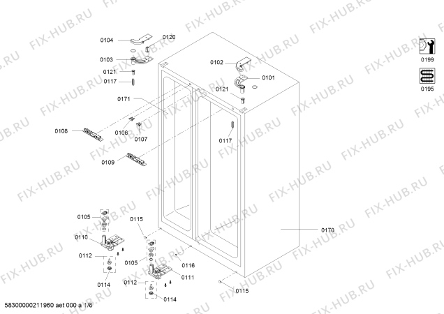 Схема №1 KAN92E68TI CN FRFC Domestic с изображением Наклейка для холодильника Bosch 10006392