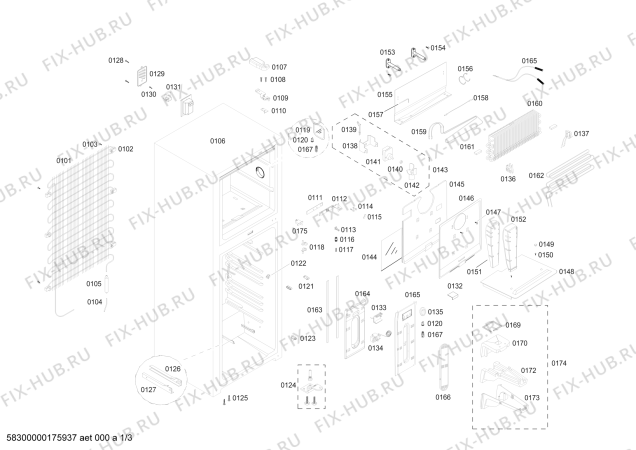 Схема №1 KDN42BW121 REF BOSCH ECO-TT421 BL 220V/60HZ с изображением Дверь для холодильной камеры Bosch 00713221