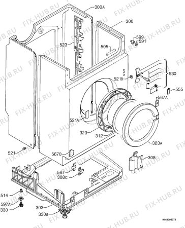 Взрыв-схема стиральной машины Electrolux EW1224I - Схема узла Housing 001