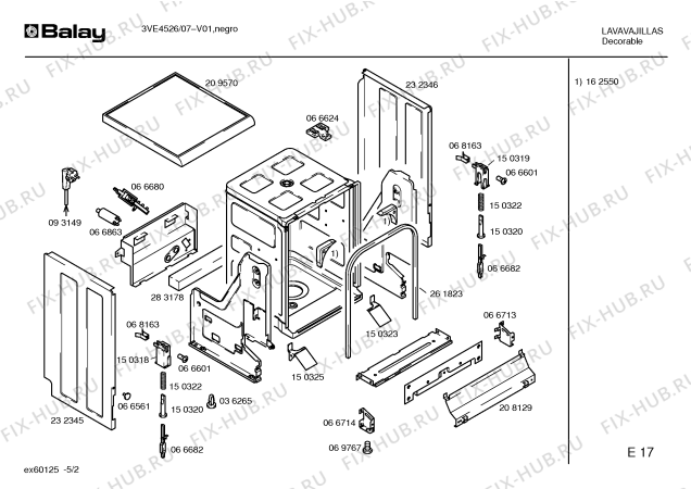 Схема №2 3VE4526 с изображением Панель управления для посудомоечной машины Bosch 00299446