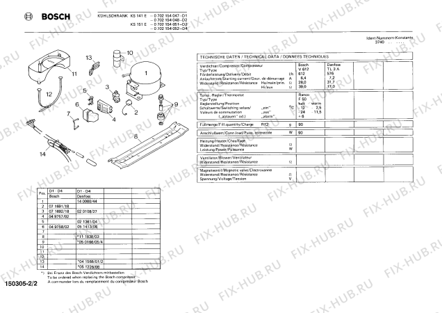 Взрыв-схема холодильника Bosch 0702154052 KS151E - Схема узла 02