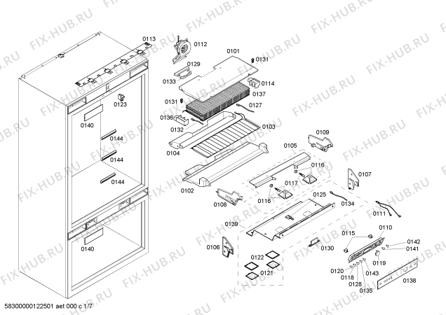 Схема №2 RB491200 с изображением Крышка для холодильника Bosch 00618692