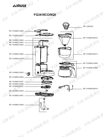 Схема №1 FG3418CO/9Q0 с изображением Термостат для кофеварки (кофемашины) Seb FS-9100016012