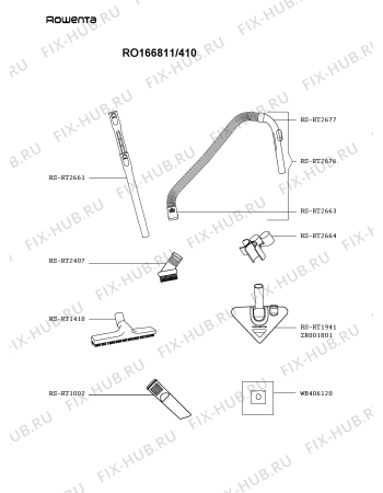 Схема №1 RO166811/410 с изображением Покрытие для пылесоса Rowenta RS-RT3062