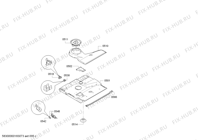 Схема №1 B47CR32N0 с изображением Модуль управления, запрограммированный для плиты (духовки) Bosch 11017595