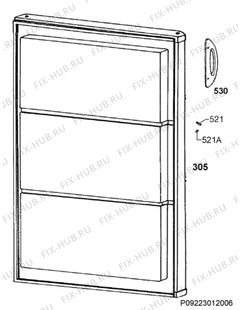 Взрыв-схема холодильника Iee 1306CVPL - Схема узла Door 003