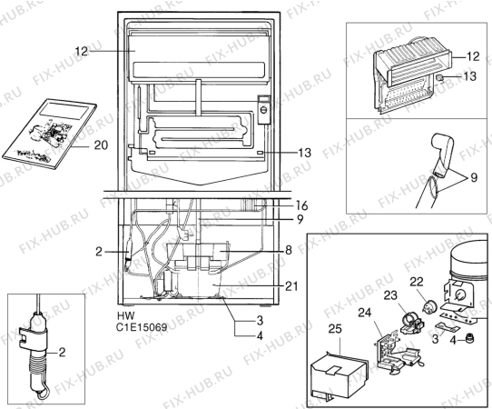 Взрыв-схема холодильника Electrolux ER8416C - Схема узла C10 Cold, users manual