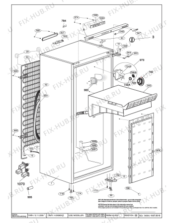 Взрыв-схема холодильника Beko FNE19930 (7248948714) - CABINET ASSY.