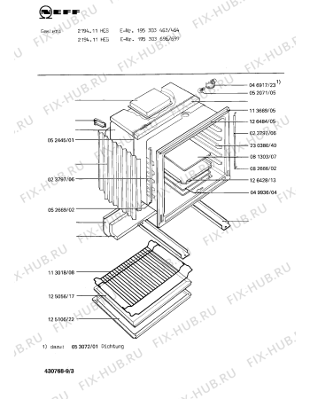 Взрыв-схема плиты (духовки) Neff 195303696 2194.11HES - Схема узла 04